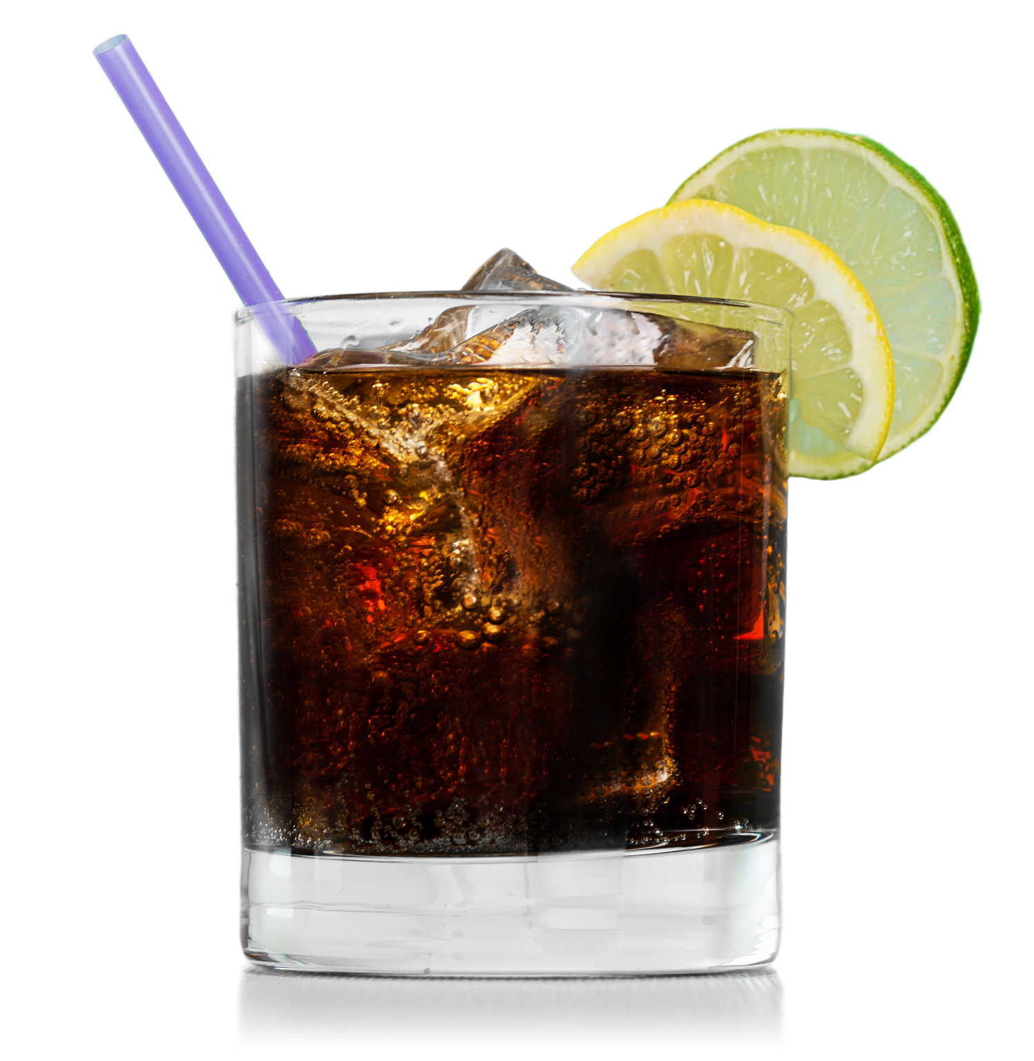 Glass of Alcohol Drink with Cola